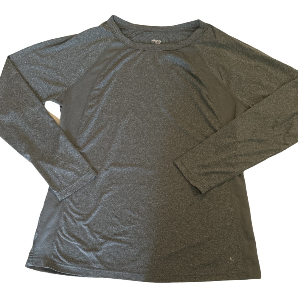 Danskin Now Grey Fitted Activewear Long Sleeve